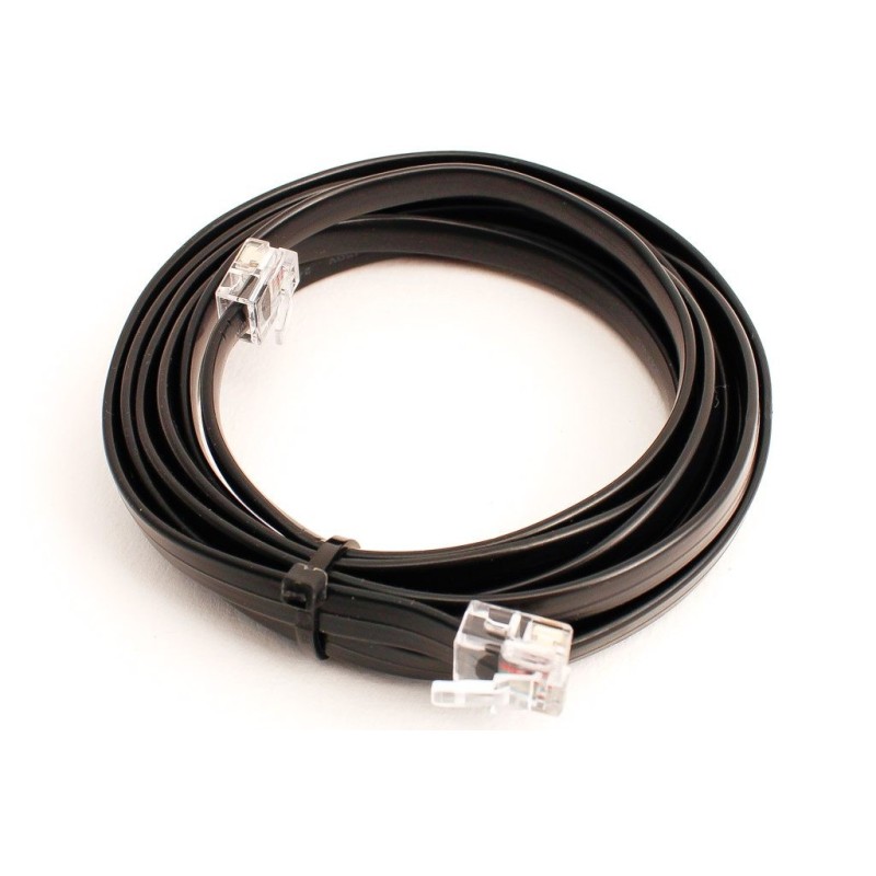 DCD-RJ12.1m - 6-wire Flat Cable w/RJ12 Connectors (1m) (suitable for use with all NCE systems)