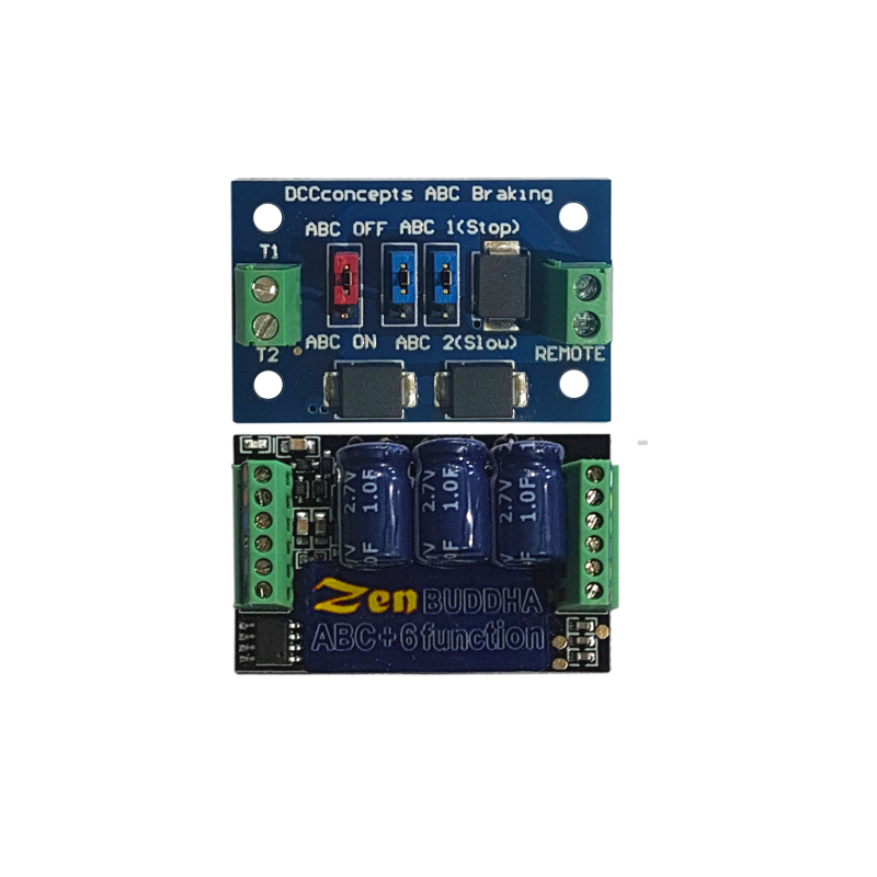 DCD-ZBHP.6A - Zen Black "Buddha" Decoder: O and large scale. Up to 5 amps. 6 fn. Built-in high power stay alive. 1x ABC Module