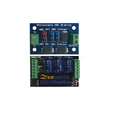 DCD-ZBHP.6A - Zen Black "Buddha" Decoder: O and large scale. Up to 5 amps. 6 fn. Built-in high power stay alive. 1x ABC Module