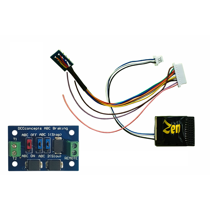 DCD-ZN218.6A - Zen Black Decoder: 21 pin MTC and 8 pin connection. 6 full power functions. Includes 1x ABC module.