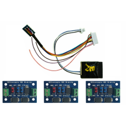 DCD-ZN218.6S - Zen Black Shuttle Pack - Includes Zen Black 21 & 8-pin 6 function decoder and 3 ABC modules.