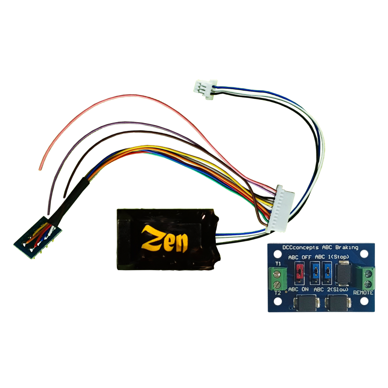 DCD-ZNM.HP.6A - Zen Black Decoder. Midi-sized decoder with 8-pin harness. High Power. 6 Functions. Includes 1x ABC module