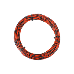 DCW-TW25-1.0 - Twisted Bus Wire 25m of 1mm 26x 0.15 (17g) Twin Red/Black
