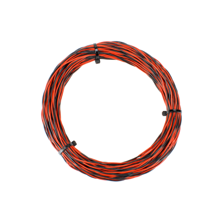 DCW-TW25-1.0 - Twisted Bus Wire 25m of 1mm 26x 0.15 (17g) Twin Red/Black