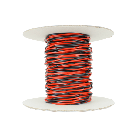 DCW-TW25-1.5 - Twisted Bus Wire  25m of 1.5mm (15g) Twin Red/Black