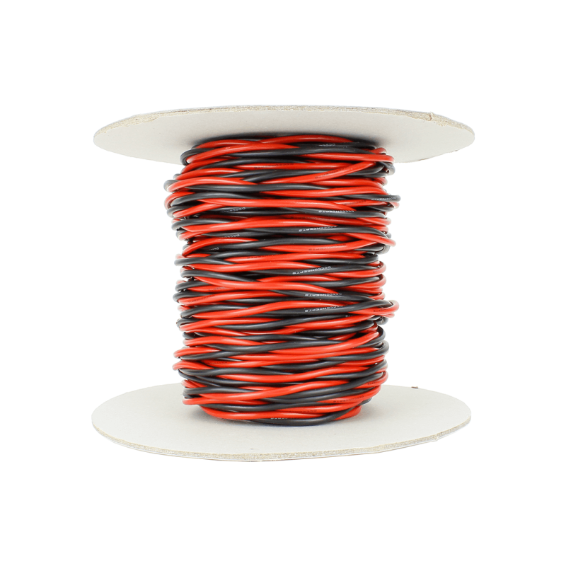 DCW-TW25-2.5 - Twisted Bus Wire  25m of 2.5mm (13g) Twin Red/Black