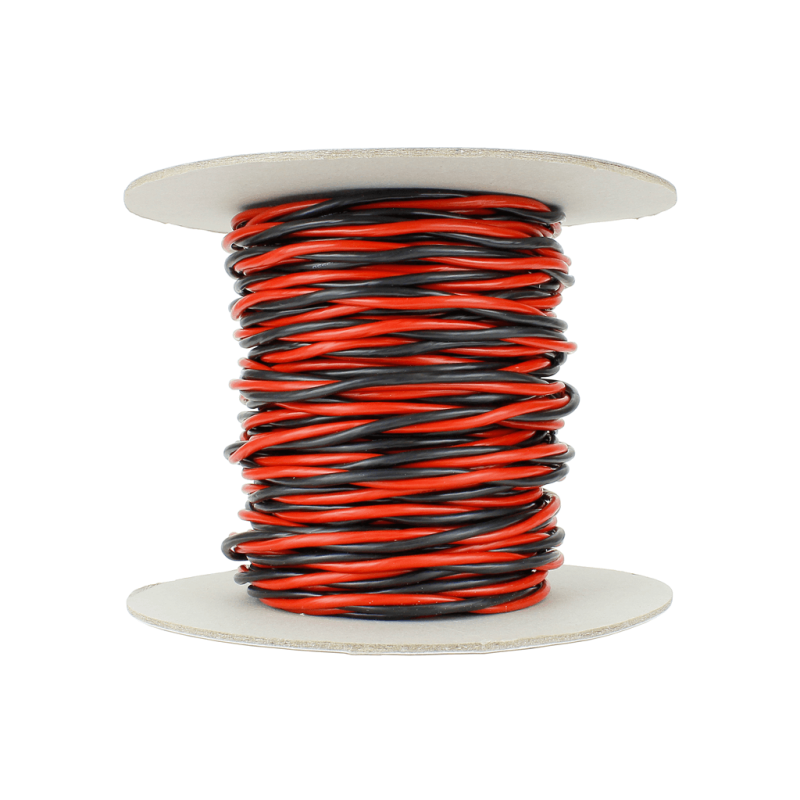 DCW-TW25-3.5 - Twisted Bus Wire 25m of 3.5mm (11g) Twin Red/Black