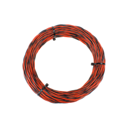 DCW-TW50-1.0 - Twisted Bus Wire 50m of 1mm 26x 0.15 (17g) Twin Red/Black