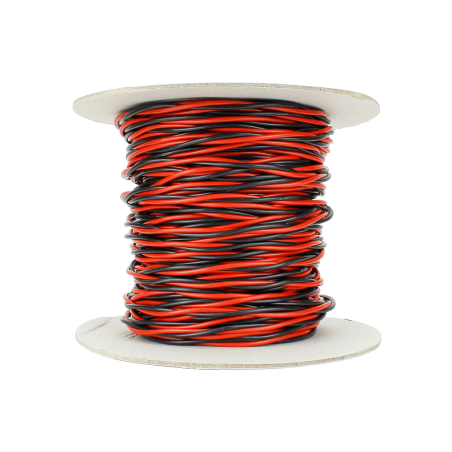 DCW-TW50-1.5 - Twisted Bus Wire 50m of 1.5mm (15g) Twin Red/Black
