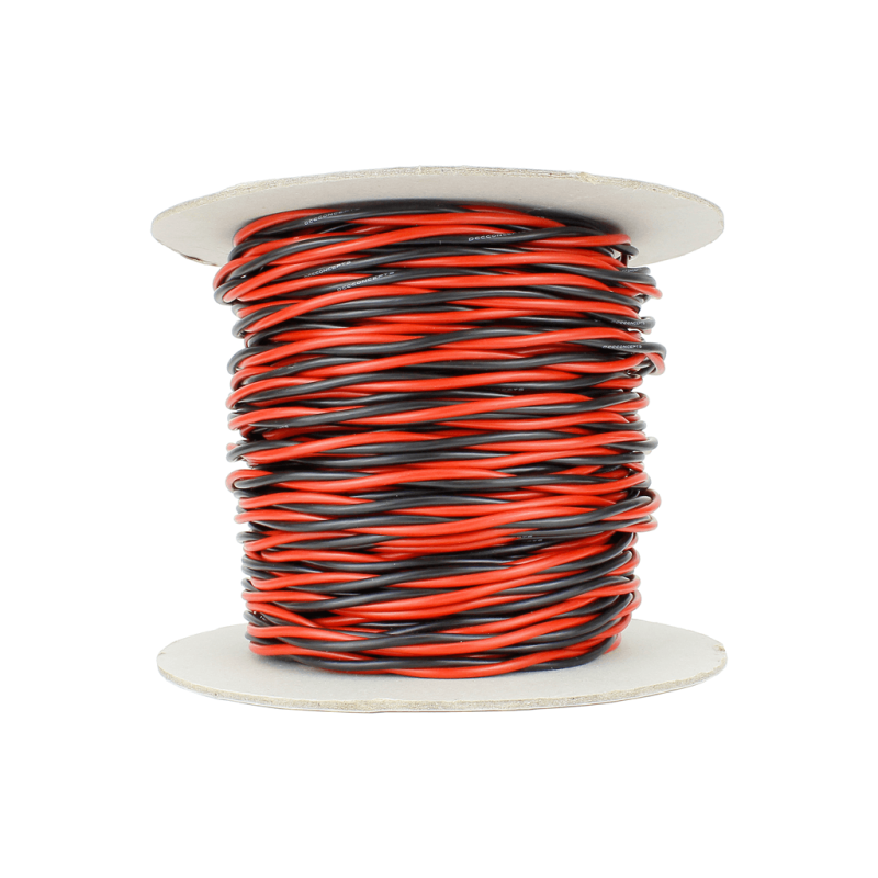 DCW-TW50-2.5 - Twisted Bus Wire 50m of 2.5mm (13g) Twin Red/Black