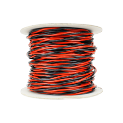 DCW-TW50-3.5 - Twisted Bus Wire 50m of 3.5mm (11g) Twin Red/Black