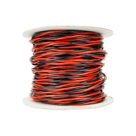 DCW-TW50-3.5 - Twisted Bus Wire 50m of 3.5mm (11g) Twin Red/Black