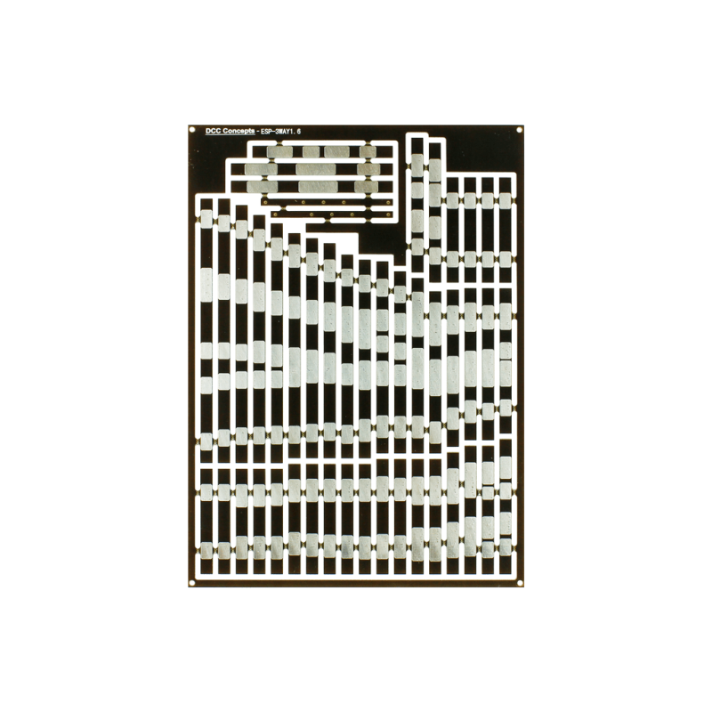 ESP-3WAY1.6 - Pre-Etched Sleepers 1.6mm (4mm scale) Three Way Points