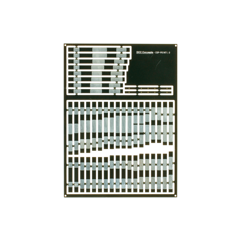 ESP-POINT1.0 - Pre-Etched Sleepers 1.0mm (4mm scale) B9 to A5 Points