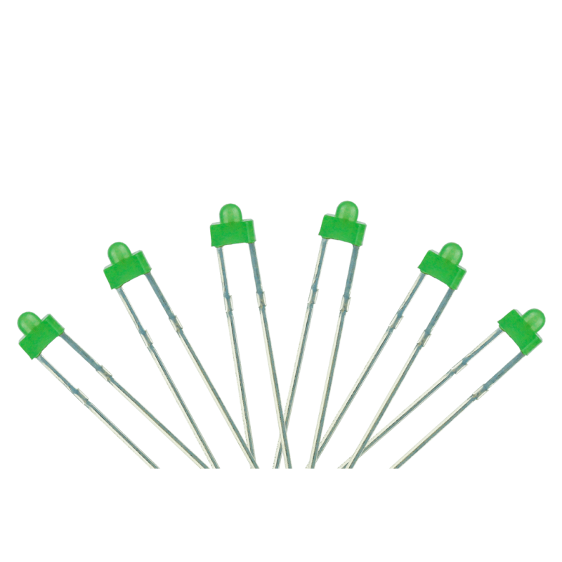LED-GRD - Panel Dot Type 6x 1.8mm (w/resistors) Green