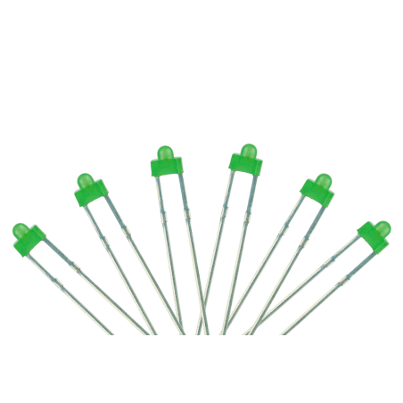 LED-GRD - Panel Dot Type 6x 1.8mm (w/resistors) Green