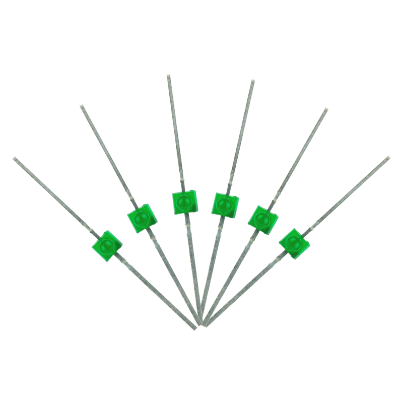 LED-GRM - Mini Butterfly Type 6x 1.6mm (w/resistors) Green