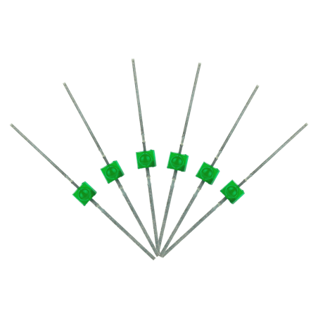 LED-GRM - Mini Butterfly Type 6x 1.6mm (w/resistors) Green