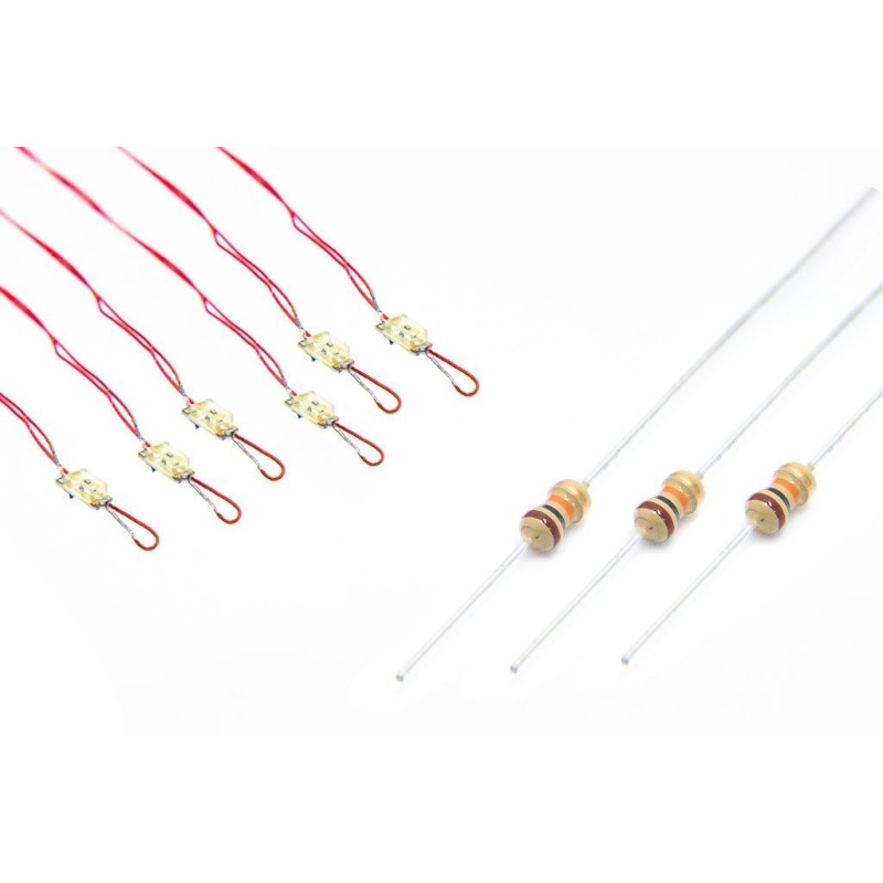 LED-NLRG - NANOlight (w/resistors) 6x (2-Colour) Red/Green