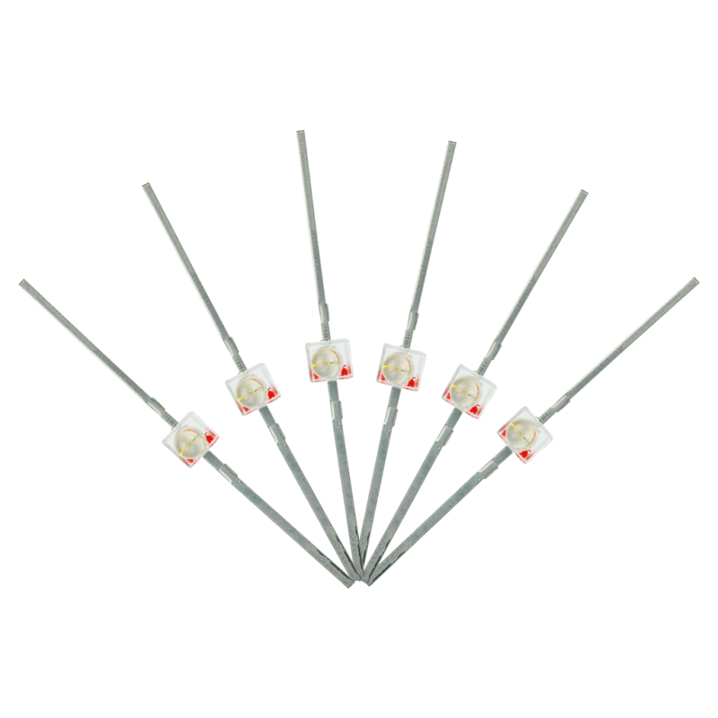 LED-RDM - Mini Butterfly Type 6x 1.6mm (w/resistors) Red