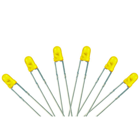 LED-YL3 - T1 Type 6x 3mm (w/Resistors) Yellow