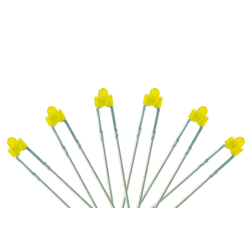 LED-YLD - Panel Dot Type 6x 1.8mm (w/resistors) Yellow