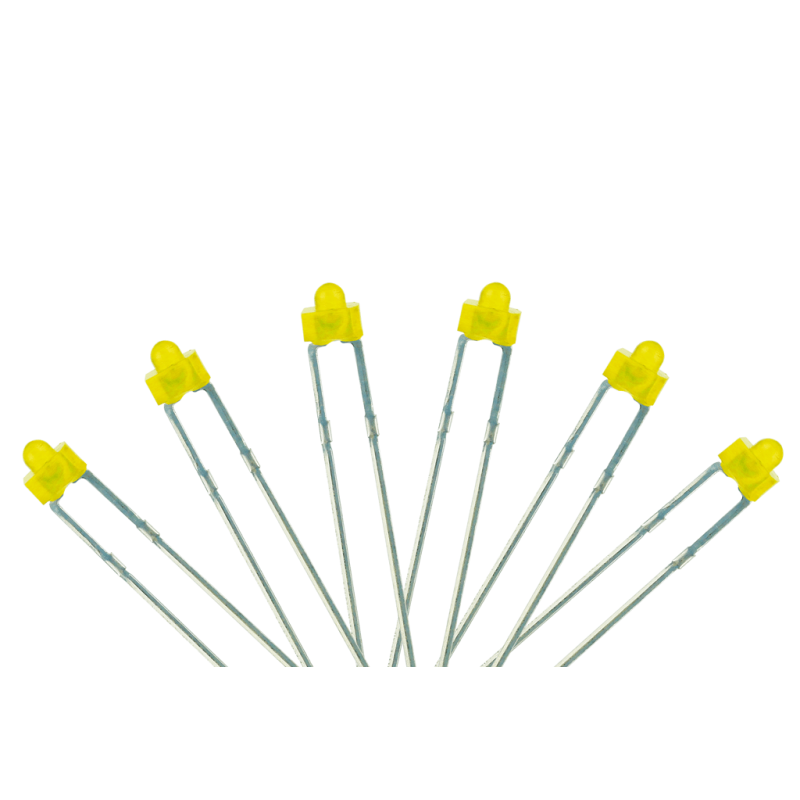 LED-YLD - Panel Dot Type 6x 1.8mm (w/resistors) Yellow