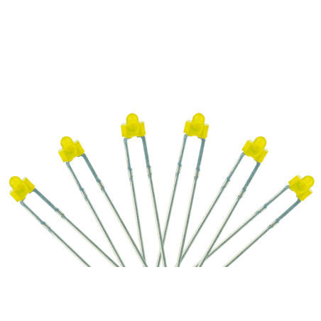 LED-YLD - Panel Dot Type 6x 1.8mm (w/resistors) Yellow