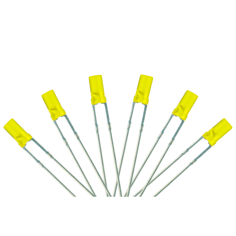 LED-YLF3 - Flat Front Type 6x 3mm (w/Resistors) Signal Yellow