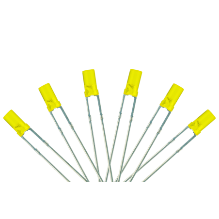 LED-YLF3 - Flat Front Type 6x 3mm (w/Resistors) Signal Yellow