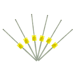 LED-YLM - Mini Butterfly Type 6x 1.6mm (w/resistors) Yellow