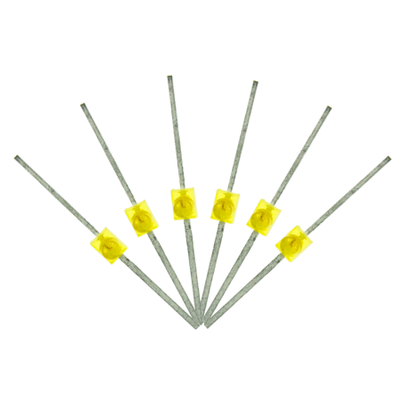 LED-YLM - Mini Butterfly Type 6x 1.6mm (w/resistors) Yellow