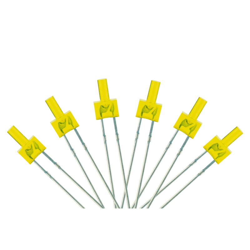 LED-YLT - Tower Type 6x 2mm (w/resistors) Yellow