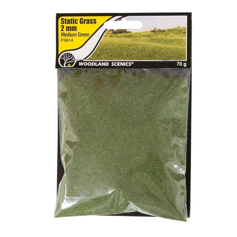 WFS614 - 2mm Static Grass Medium Green