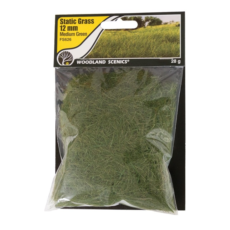 WFS626 - 12mm Static Grass Medium Green