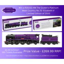 KMS-COMPS-21 - Win a R30231 HM THE Queen's Platinum Jubilee West Country No.70 'ELIZABETH II'