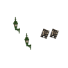 LML-GWGR - 4mm Scale Gas Wall Lamps – Green (2 pack)