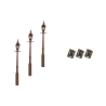 LML-GSBK - 4mm Scale Gas Street/Platform Lamps – Black (3 pack)