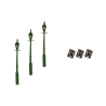 LML-GSGR - 4mm Scale Gas Street/Platform Lamps – Green (3 pack)