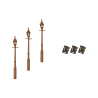 LML-GSBN - 4mm Scale Gas Street/Platform Lamps – Brown (3 pack)