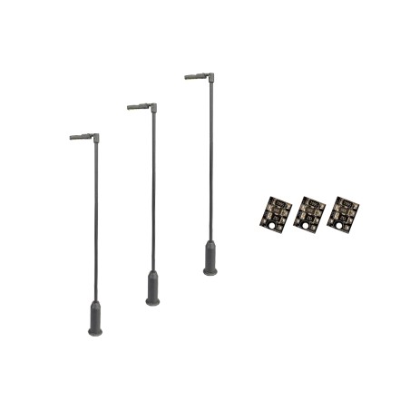 LML-MSL - 4mm Scale Modern Post Lamps – Grey (3 pack)