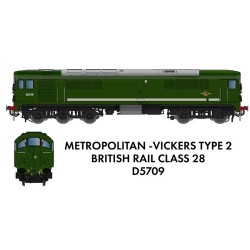 905001 - Class 28 D5709 BR Green - DCC Ready