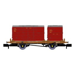 921001 - BR ‘CONFLAT P’ NO. B932956 (WITH CRIMSON CONTAINERS)