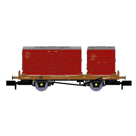 921002 - BR ‘Conflat P’ NO. B933047 (With Crimson Containers)