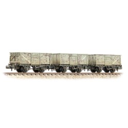 377-235B - BR 16T Steel Mineral with Top Flap Doors 3-Wagon Pack BR Grey [WL] [W]