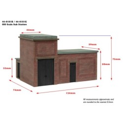 44-0181G - Lineside Brick Substation Green