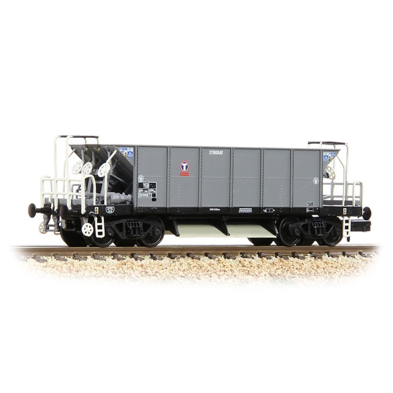 377-006 - BR YGB 'Stingray' Bogie Hopper Wagon Transrail Grey