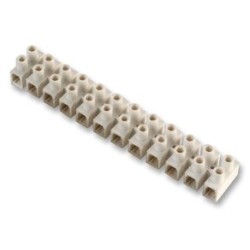 3ANYL PK10 - 12-Way Terminal Block, 3A, Nylon, White (Pack of 10) -