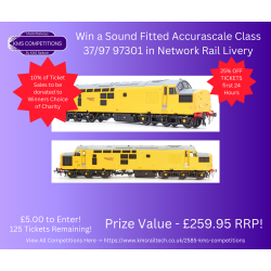 KMS-COMPS-32 - Win a Sound Fitted Accurascale Class 37/97 97301 in Network Rail Livery!