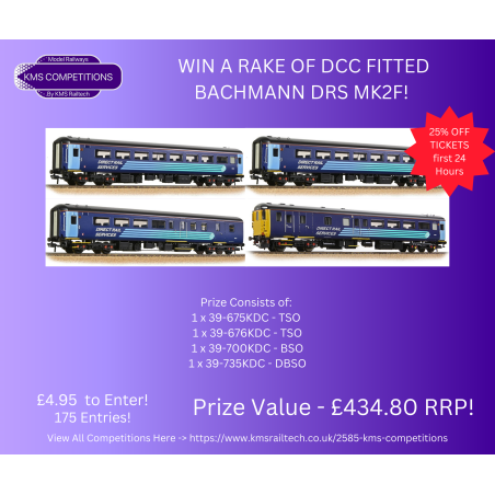 KMS-COMPS-40 - Win a BACHMANN MK2F DRS RAKE (DCC FITTED)!